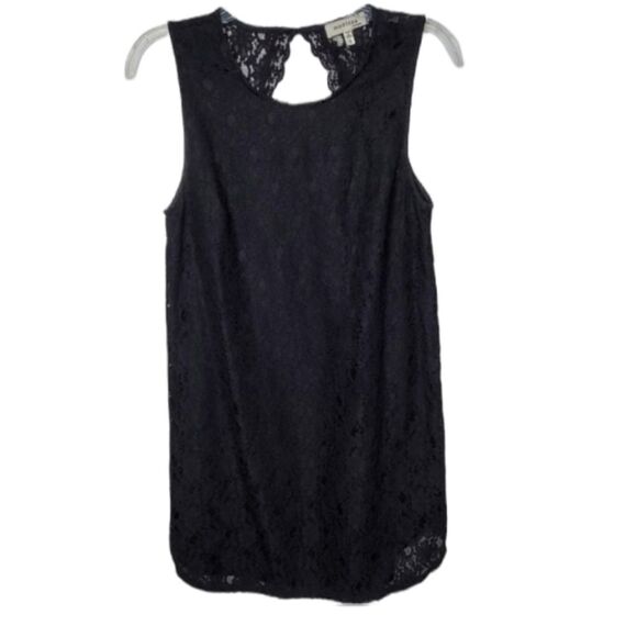 L MONTEAU Los Angeles LACE OPEN BACK SHEATH LBD sexy BLACK DRESS large - Picture 3 of 4